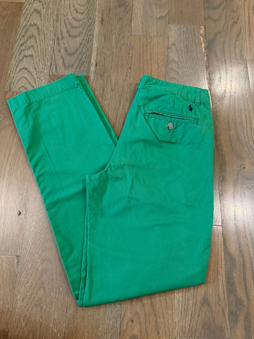 Polo Ralph Lauren Boys Chino Casual Pants Size 16 Green Straight